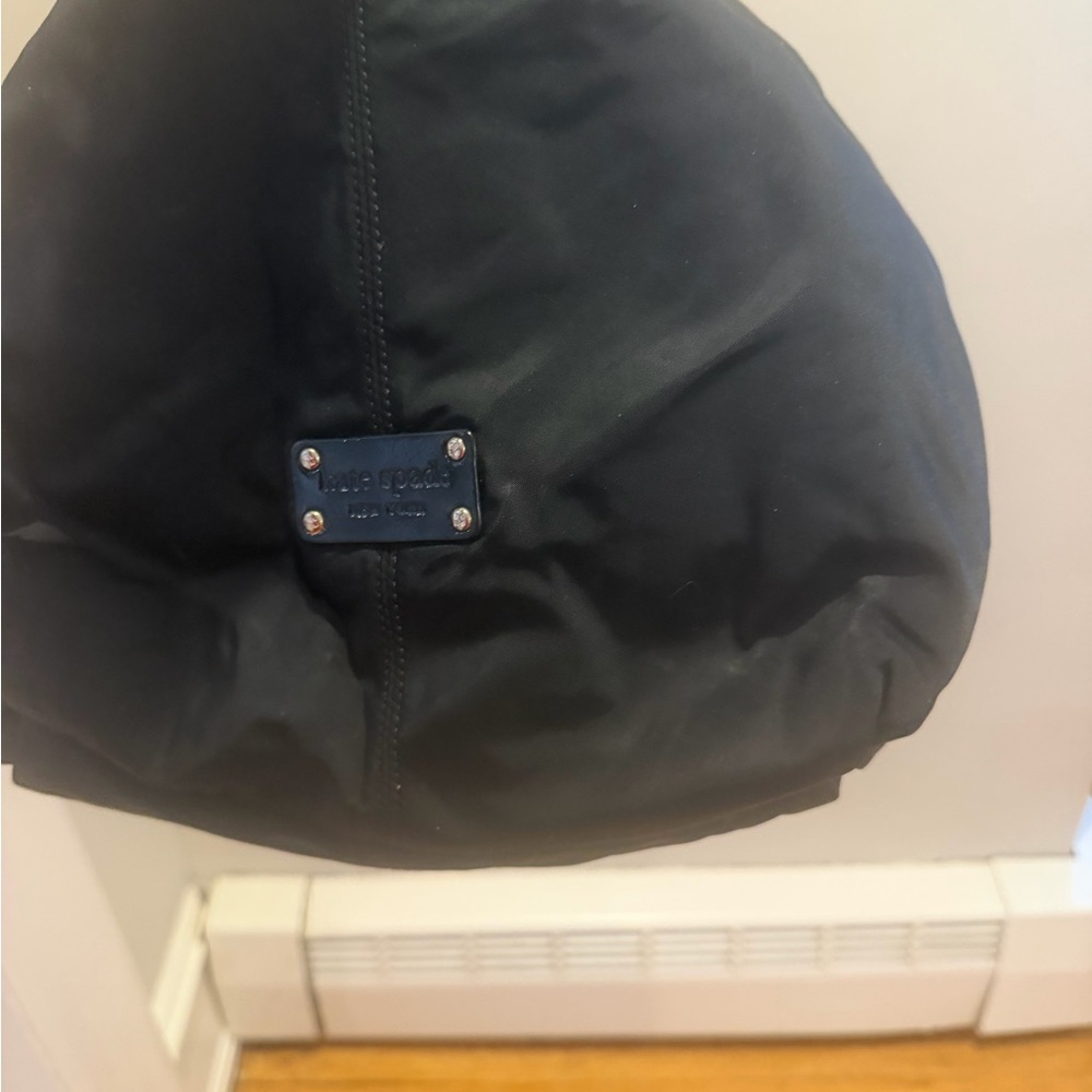 Kate Spade Black Fabric with Leather Logo Patch
